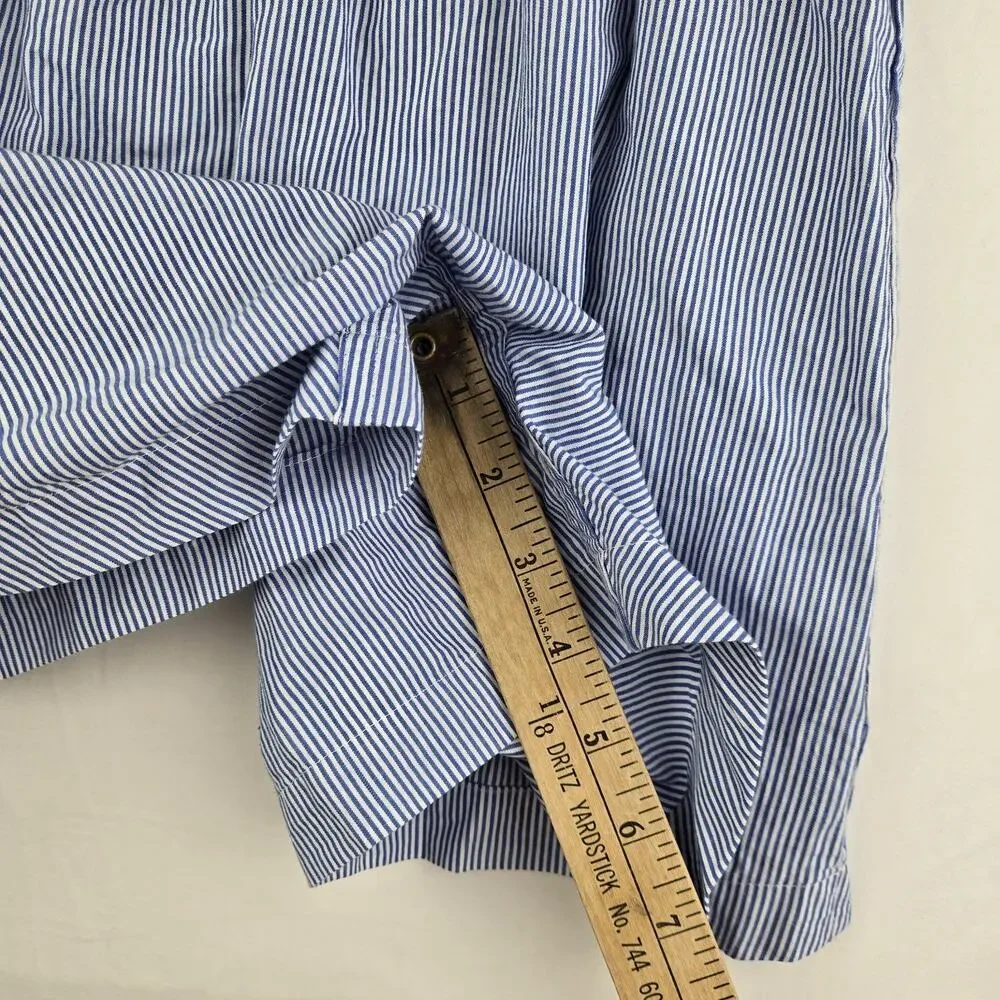 J Crew Striped Boxers Blue‎ White Mens Size XS Cotton